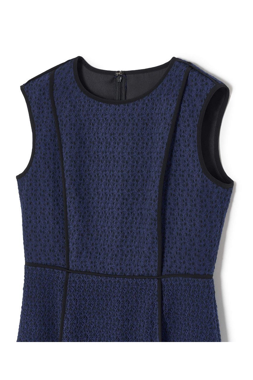 【アナイ/ANAYI】のジオメ起毛レースフレア ワンピース 人気、トレンドファッション・服の通販 founy(ファニー) 　ファッション　Fashion　レディースファッション　Fashion for Women　ワンピース　Dresses　チュニック　Tunic Tops & Dresses　おすすめ　Recommended / Our Picks　エレガント 上品　Elegant　カーディガン　Cardigan, Knitwear　ジャケット　Jacket, Outerwear　チュニック　Tunic, Long Top　ノースリーブ　Sleeveless, No-Sleeve　パイピング　Piping, Trim Design　フォルム　Silhouette, Form　フレア　Flare, Flared　ヘムライン　Hemline, Bottom Cut　モダン　Modern, Contemporary　レース　Lace, Lace Fabric　ロング　Long, Long-Length　再入荷　Restock / Back in Stock　A/W・秋冬　Autumn/Winter　other-3|ID: prp329100004607080 ipo3291000000032884991