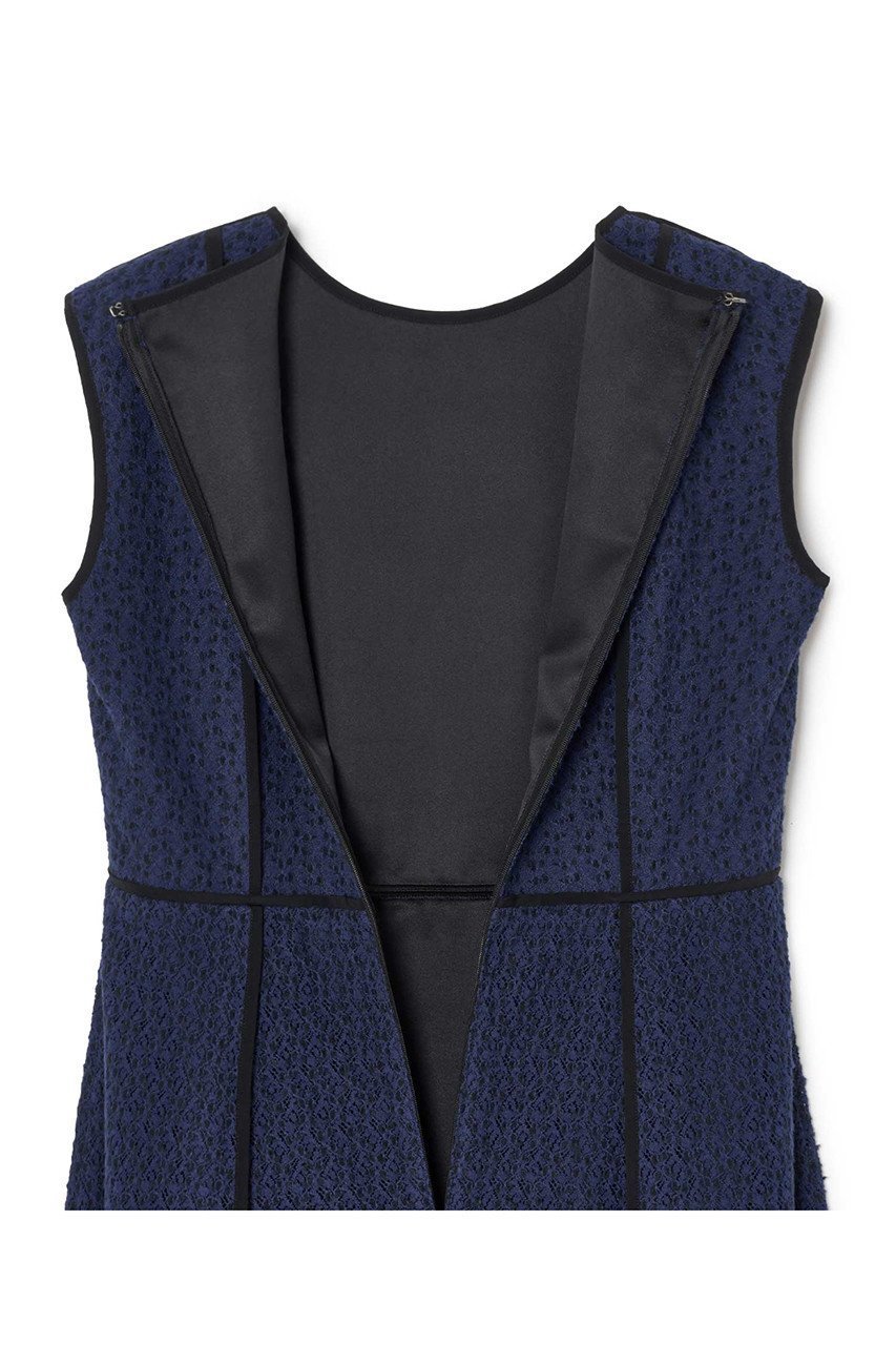 【アナイ/ANAYI】のジオメ起毛レースフレア ワンピース 人気、トレンドファッション・服の通販 founy(ファニー) 　ファッション　Fashion　レディースファッション　Fashion for Women　ワンピース　Dresses　チュニック　Tunic Tops & Dresses　おすすめ　Recommended / Our Picks　エレガント 上品　Elegant　カーディガン　Cardigan, Knitwear　ジャケット　Jacket, Outerwear　チュニック　Tunic, Long Top　ノースリーブ　Sleeveless, No-Sleeve　パイピング　Piping, Trim Design　フォルム　Silhouette, Form　フレア　Flare, Flared　ヘムライン　Hemline, Bottom Cut　モダン　Modern, Contemporary　レース　Lace, Lace Fabric　ロング　Long, Long-Length　再入荷　Restock / Back in Stock　A/W・秋冬　Autumn/Winter　other-4|ID: prp329100004607080 ipo3291000000032884996