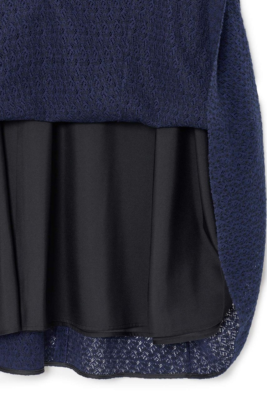 【アナイ/ANAYI】のジオメ起毛レースフレア ワンピース 人気、トレンドファッション・服の通販 founy(ファニー) 　ファッション　Fashion　レディースファッション　Fashion for Women　ワンピース　Dresses　チュニック　Tunic Tops & Dresses　おすすめ　Recommended / Our Picks　エレガント 上品　Elegant　カーディガン　Cardigan, Knitwear　ジャケット　Jacket, Outerwear　チュニック　Tunic, Long Top　ノースリーブ　Sleeveless, No-Sleeve　パイピング　Piping, Trim Design　フォルム　Silhouette, Form　フレア　Flare, Flared　ヘムライン　Hemline, Bottom Cut　モダン　Modern, Contemporary　レース　Lace, Lace Fabric　ロング　Long, Long-Length　再入荷　Restock / Back in Stock　A/W・秋冬　Autumn/Winter　other-6|ID: prp329100004607080 ipo3291000000032885007