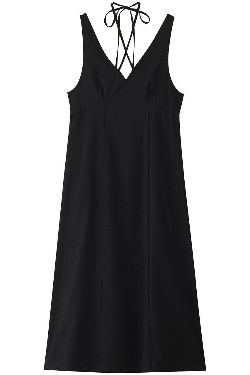 【ランバン オン ブルー/LANVIN en Bleu】のメランジウールキャミソールワンピース インテリア・キッズ・メンズ・レディースファッション・服の通販 founy(ファニー) 　ファッション　Fashion　レディースファッション　Fashion for Women　ワンピース　Dresses　チュニック　Tunic Tops & Dresses　キャミソール　Camisole, Spaghetti Strap Top　チュニック　Tunic, Long Top　ファブリック　Fabric, Textile　ベーシック　Basic, Essential　ロング　Long, Long-Length　無地　Plain, Solid Color　ブラック|ID: prp329100004607094 ipo3291000000032885187