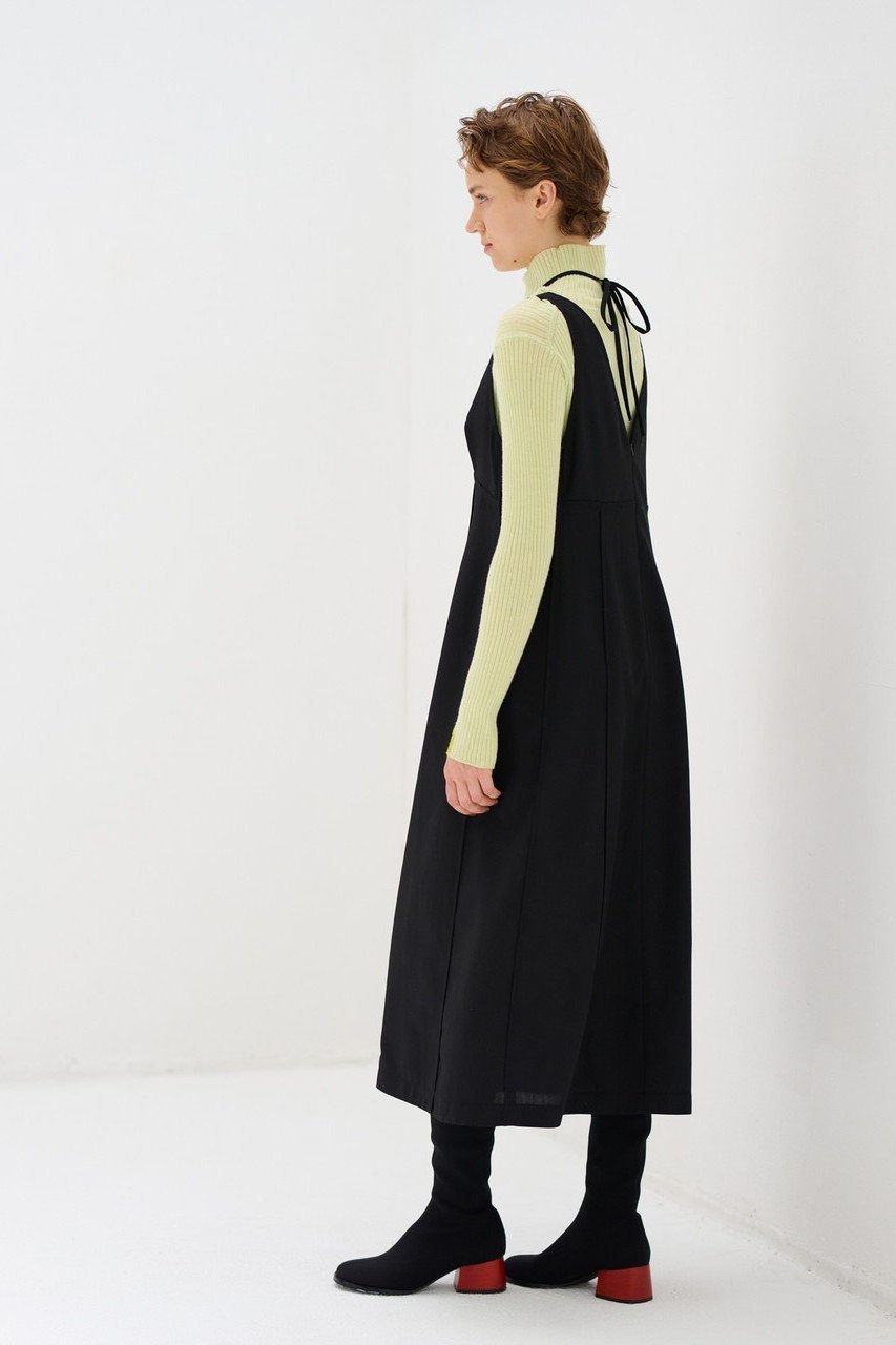 【ランバン オン ブルー/LANVIN en Bleu】のメランジウールキャミソールワンピース 人気、トレンドファッション・服の通販 founy(ファニー) 　ファッション　Fashion　レディースファッション　Fashion for Women　ワンピース　Dresses　チュニック　Tunic Tops & Dresses　キャミソール　Camisole, Spaghetti Strap Top　チュニック　Tunic, Long Top　ファブリック　Fabric, Textile　ベーシック　Basic, Essential　ロング　Long, Long-Length　無地　Plain, Solid Color　other-6|ID: prp329100004607094 ipo3291000000032885212