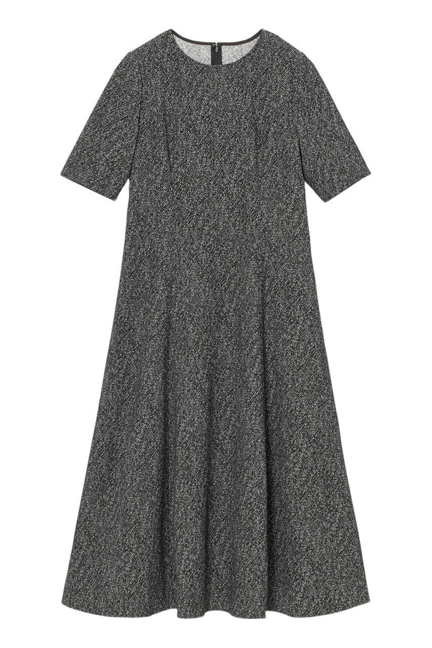 【アナイ/ANAYI】のストレッチジャガードフレア ワンピース インテリア・キッズ・メンズ・レディースファッション・服の通販 founy(ファニー) 　ファッション　Fashion　レディースファッション　Fashion for Women　ワンピース　Dresses　チュニック　Tunic Tops & Dresses　カッティング　Cutting Detail　ストレッチ　Stretch, Stretchy Fabric　チュニック　Tunic, Long Top　ツイード／ツィード　Choker, Choker Necklace　ツイード　Twill, Twill Weave　ロング　Long, Long-Length　エレガント 上品　Elegant　秋　Autumn　A/W・秋冬　Autumn/Winter　ブラック|ID: prp329100004607103 ipo3291000000032885350