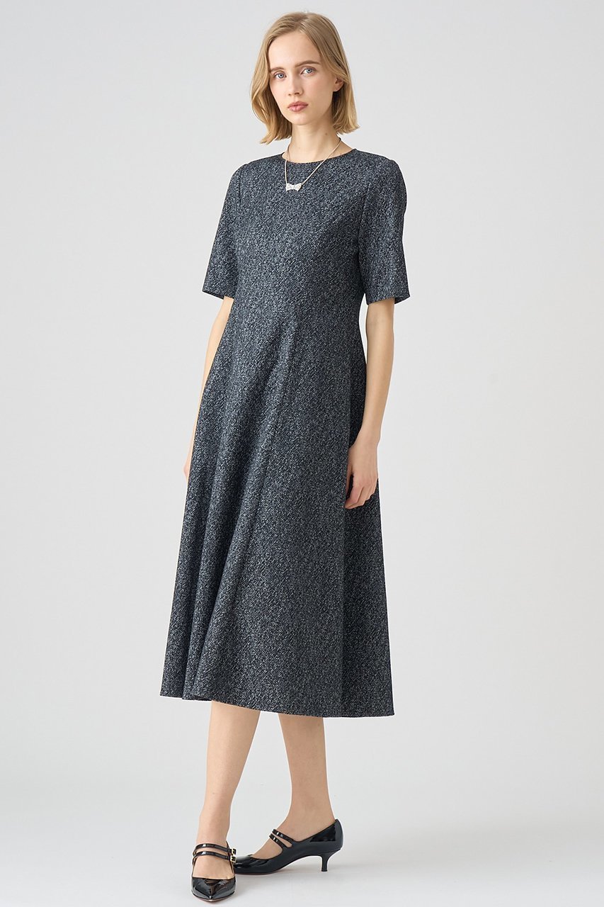 【アナイ/ANAYI】のストレッチジャガードフレア ワンピース 人気、トレンドファッション・服の通販 founy(ファニー) 　ファッション　Fashion　レディースファッション　Fashion for Women　ワンピース　Dresses　チュニック　Tunic Tops & Dresses　カッティング　Cutting Detail　ストレッチ　Stretch, Stretchy Fabric　チュニック　Tunic, Long Top　ツイード／ツィード　Choker, Choker Necklace　ツイード　Twill, Twill Weave　ロング　Long, Long-Length　エレガント 上品　Elegant　再入荷　Restock / Back in Stock　秋　Autumn　A/W・秋冬　Autumn/Winter　other-6|ID: prp329100004607103 ipo3291000000035055232