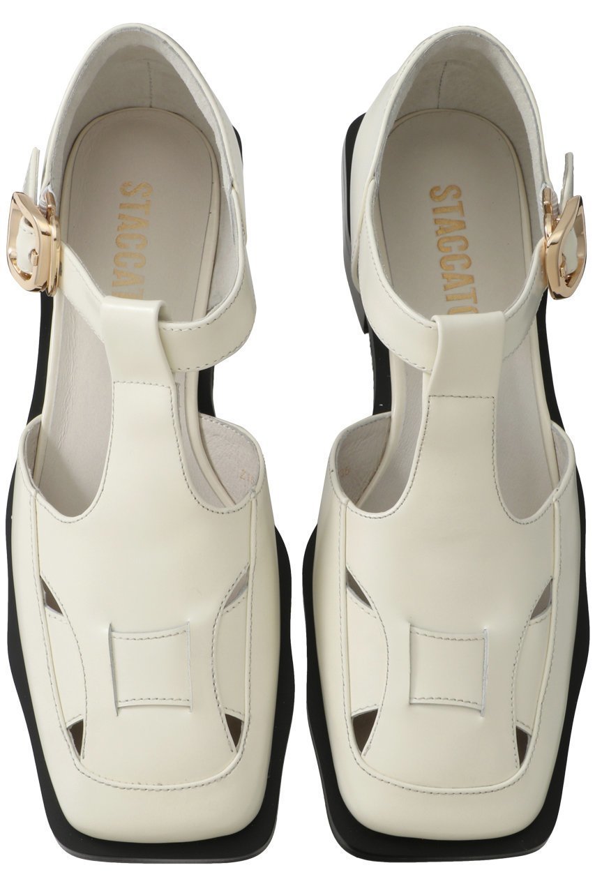 【スタッカート/STACCATO】のティラナチュTストラップシューズ インテリア・キッズ・メンズ・レディースファッション・服の通販 founy(ファニー) 　ファッション　Fashion　レディースファッション　Fashion for Women　サンダル　Sandals, Summer Shoes　シューズ　Shoes, Footwear　スクエア　Square, Square Shape　ストラップシューズ　Strap Shoes, Mary Janes　セパレート　Separate, Two-Piece　ソックス　Socks, Hosiery　フォルム　Silhouette, Form　モダン　Modern, Contemporary　ホワイト|ID: prp329100004607123 ipo3291000000034940846