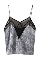 【プランク プロジェクト/PRANK PROJECT】のクラッシュベロアレースキャミ / Crushed Velour Lace Camisole GRY(グレー)|ID: prp329100004607146 ipo3291000000032885993