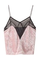 【プランク プロジェクト/PRANK PROJECT】のクラッシュベロアレースキャミ / Crushed Velour Lace Camisole PNK(ピンク)|ID: prp329100004607146 ipo3291000000032886002