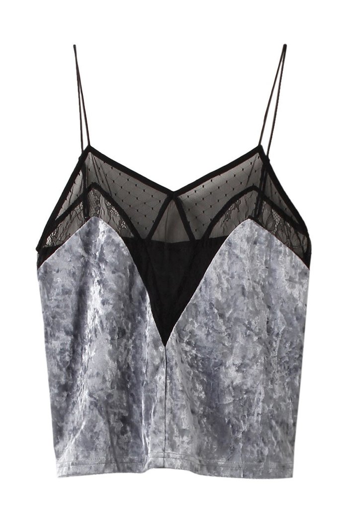 【プランク プロジェクト/PRANK PROJECT】のクラッシュベロアレースキャミ / Crushed Velour Lace Camisole インテリア・キッズ・メンズ・レディースファッション・服の通販 founy(ファニー) https://founy.com/ ファッション Fashion レディースファッション Fashion for Women トップス・カットソー Cut & Sew Tops キャミソール&ノースリーブ Camisoles & Sleeveless Tops シャツ・ブラウス・オフィスカジュアル Elegant Blouses & Button-Ups ロングTシャツ・Tシャツ Longline T-Shirts & Tees カットソー・ベーシックTシャツ Cut-and-Sewn Tops / Stretch Tees & Basics ベロアトップス Velour Tops / Velvet-Look Items インナー Innerwear キャミソール Camisole, Spaghetti Strap Top クラッシュ Distressed, Crashed Style ジャケット Jacket, Outerwear タンク Tank Top, Sleeveless Top チュール Tulip, Tulip Motif フロント Front, Front Design ブルゾン Blouson, Bomber Jacket ベロア Velour, Soft Velvet レース Lace, Lace Fabric 夏 Summer |ID: prp329100004607146 ipo3291000000035061408