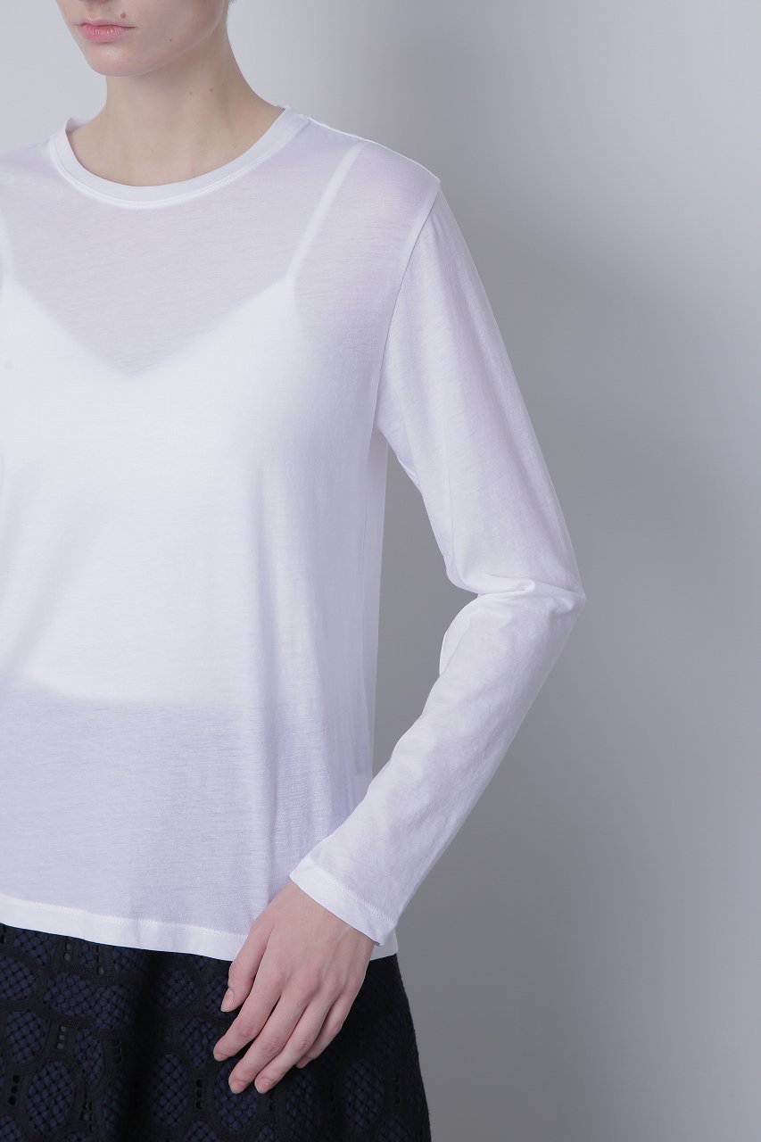 【ヒューエルミュージアム/hueLe Museum】の【hLM】カットアウトカットソー 人気、トレンドファッション・服の通販 founy(ファニー) 　ファッション　Fashion　レディースファッション　Fashion for Women　トップス・カットソー　Cut & Sew Tops　シャツ・ブラウス・オフィスカジュアル　Elegant Blouses & Button-Ups　ロングTシャツ・Tシャツ　Longline T-Shirts & Tees　カットソー・ベーシックTシャツ　Cut-and-Sewn Tops / Stretch Tees & Basics　おすすめ　Recommended / Our Picks　カットソー　Cut and Sewn Top　シンプル　Simple, Minimal　スリーブ　Sleeve, Long Sleeve / Short Sleeve　フロント　Front, Front Design　ロング　Long, Long-Length　other-3|ID: prp329100004607155 ipo3291000000035003372