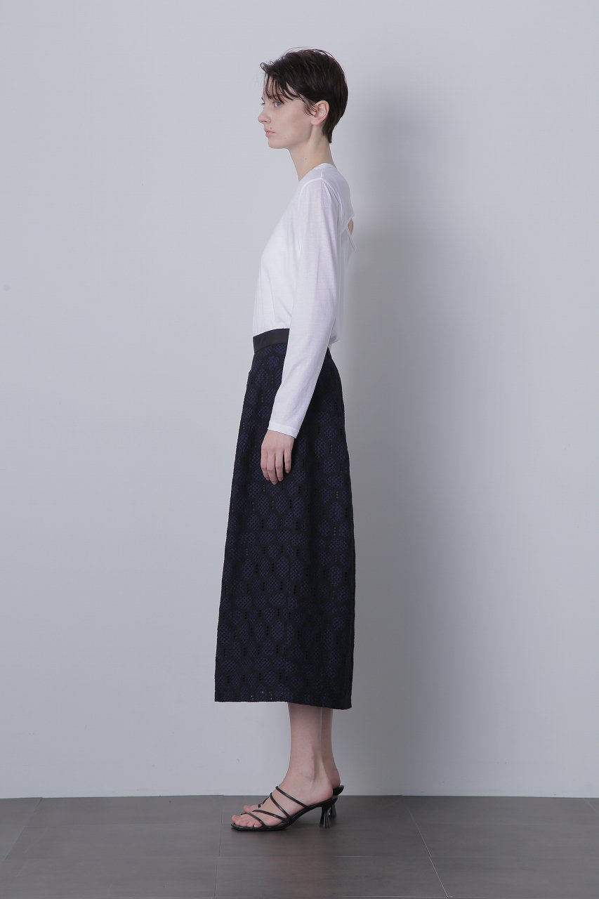 【ヒューエルミュージアム/hueLe Museum】の【hLM】カットアウトカットソー 人気、トレンドファッション・服の通販 founy(ファニー) 　ファッション　Fashion　レディースファッション　Fashion for Women　トップス・カットソー　Cut & Sew Tops　シャツ・ブラウス・オフィスカジュアル　Elegant Blouses & Button-Ups　ロングTシャツ・Tシャツ　Longline T-Shirts & Tees　カットソー・ベーシックTシャツ　Cut-and-Sewn Tops / Stretch Tees & Basics　おすすめ　Recommended / Our Picks　カットソー　Cut and Sewn Top　シンプル　Simple, Minimal　スリーブ　Sleeve, Long Sleeve / Short Sleeve　フロント　Front, Front Design　ロング　Long, Long-Length　other-6|ID: prp329100004607155 ipo3291000000035003376