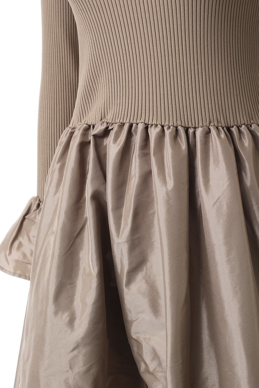 【デザイン ワークス/DESIGN WORKS】のリブコットンコンビワンピース 人気、トレンドファッション・服の通販 founy(ファニー) 　ファッション　Fashion　レディースファッション　Fashion for Women　ワンピース　Dresses　チュニック　Tunic Tops & Dresses　シューズ　Shoes, Footwear　シンプル　Simple, Minimal　チュニック　Tunic, Long Top　パーティ　Party, Party Style　フィット　Fit, Slim Fit　フォルム　Silhouette, Form　フレア　Flare, Flared　ロング　Long, Long-Length　other-5|ID: prp329100004607156 ipo3291000000035690369