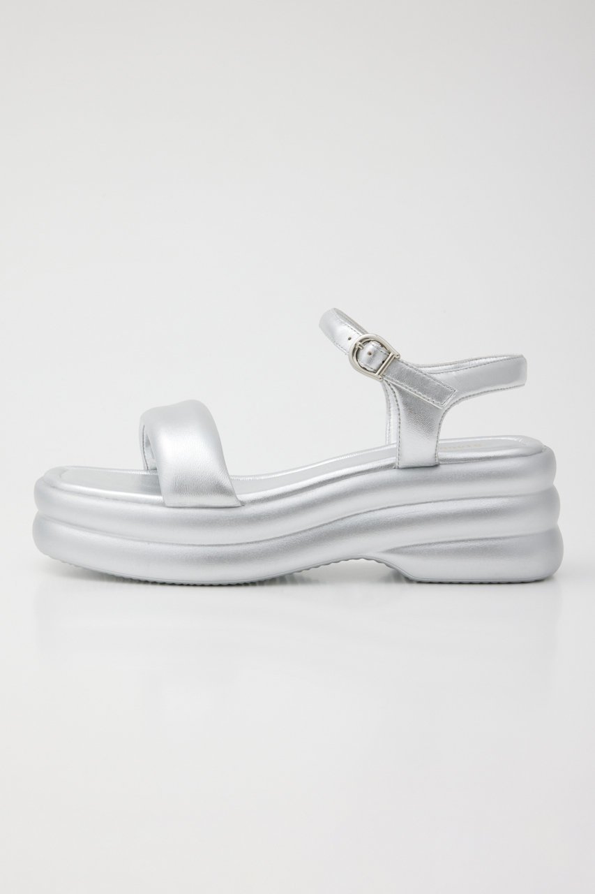 【スタッカート/STACCATO】のパフィーバウムライクソールサンダル インテリア・キッズ・メンズ・レディースファッション・服の通販 founy(ファニー) 　ファッション　Fashion　レディースファッション　Fashion for Women　サンダル　Sandals, Summer Shoes　フォルム　Silhouette, Form　厚底　Platform Shoes　シルバー|ID: prp329100004607166 ipo3291000000034940450