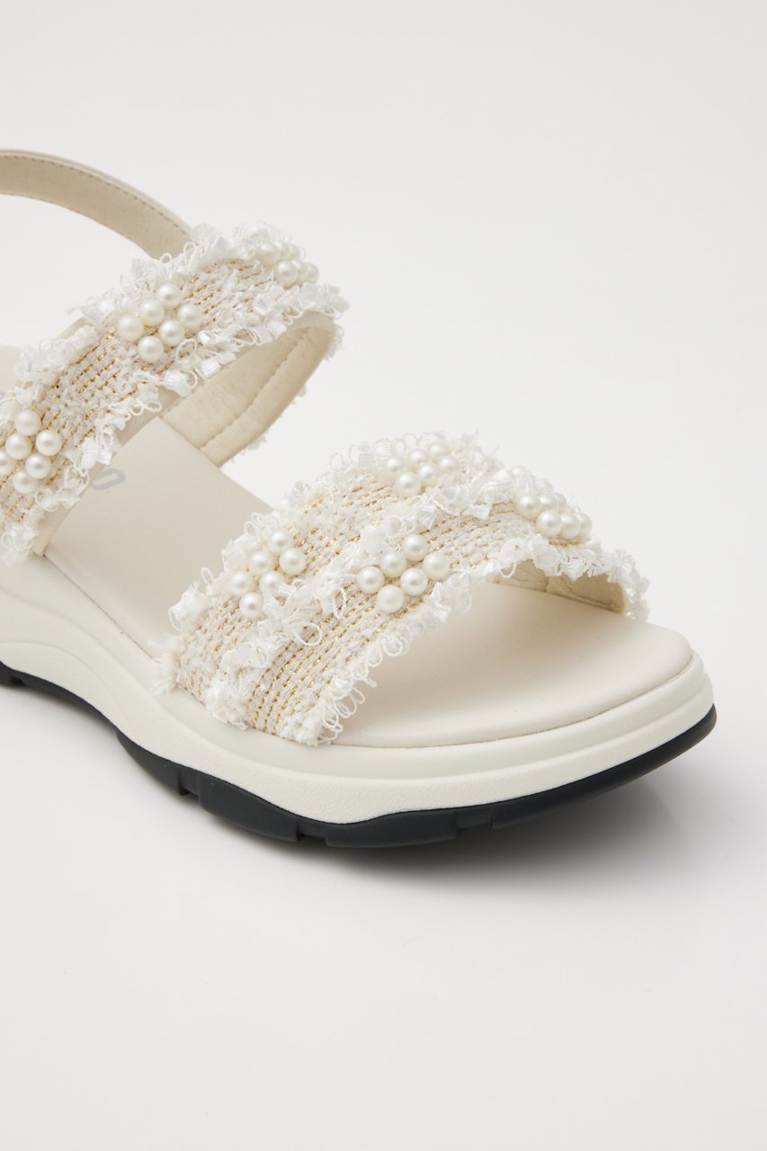 【スタッカート/STACCATO】のツイードパールデコWベルトスポーツサンダル 人気、トレンドファッション・服の通販 founy(ファニー) 　ファッション　Fashion　レディースファッション　Fashion for Women　ベルト&ウエストマーク　Belts & Waist Accessories　スポーツウェア　Functional & Stylish Sportswear　サンダル&ミュール　Sandals & Mules　サマー　Summer, Summer Style　サンダル　Sandals, Summer Shoes　スポーツ　Sports, Activewear　スマート　Smart, Elegant　ツイード　Twill, Twill Weave　パール　Pearl, Pearl Accent　フォルム　Silhouette, Form　ミドル　Middle Length, Mid Height　今季　This Season, Current Season　夏　Summer　定番　Standard, Basic Item　other-7|ID: prp329100004607169 ipo3291000000034940466