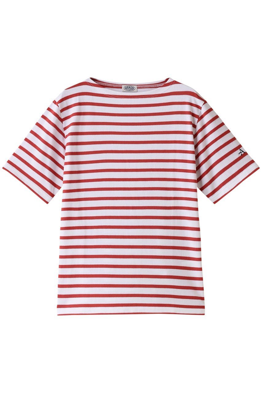 【マルティニーク/martinique】のArmor-lux ショートスリーブカットソー インテリア・キッズ・メンズ・レディースファッション・服の通販 founy(ファニー) 　ファッション　Fashion　レディースファッション　Fashion for Women　トップス・カットソー　Cut & Sew Tops　シャツ・ブラウス・オフィスカジュアル　Elegant Blouses & Button-Ups　ロングTシャツ・Tシャツ　Longline T-Shirts & Tees　カットソー・ベーシックTシャツ　Cut-and-Sewn Tops / Stretch Tees & Basics　カットソー　Cut and Sewn Top　ショート　Short, Short Length　スリーブ　Sleeve, Long Sleeve / Short Sleeve　フランス　France, French　ワーク　Workwear, Utility Style　半袖　Short Sleeve, Half Sleeve　レッド|ID: prp329100004607175 ipo3291000000032886639