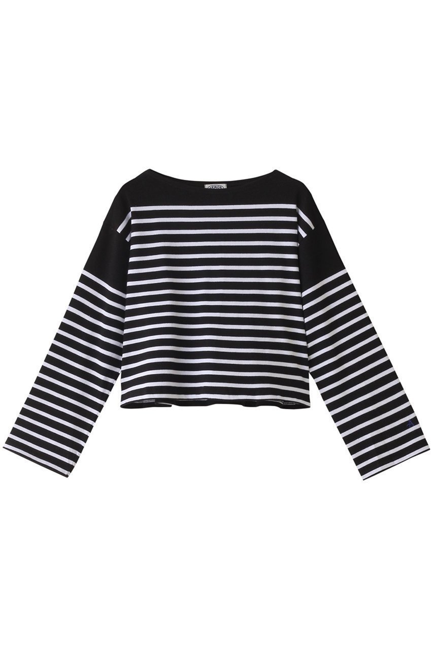 【マルティニーク/martinique】のArmor-lux クロップドロングスリーブカットソー インテリア・キッズ・メンズ・レディースファッション・服の通販 founy(ファニー) 　ファッション　Fashion　レディースファッション　Fashion for Women　トップス・カットソー　Cut & Sew Tops　シャツ・ブラウス・オフィスカジュアル　Elegant Blouses & Button-Ups　ロングTシャツ・Tシャツ　Longline T-Shirts & Tees　カットソー・ベーシックTシャツ　Cut-and-Sewn Tops / Stretch Tees & Basics　カットソー　Cut and Sewn Top　クロップド　Cropped, Short Length　スリーブ　Sleeve, Long Sleeve / Short Sleeve　トレンド　Trend, Trending Now　フランス　France, French　ボーダー　Border, Stripe　ロング　Long, Long-Length　ワーク　Workwear, Utility Style　長袖　Long Sleeve, Full Sleeve　ネイビー×ホワイト|ID: prp329100004607176 ipo3291000000032886674