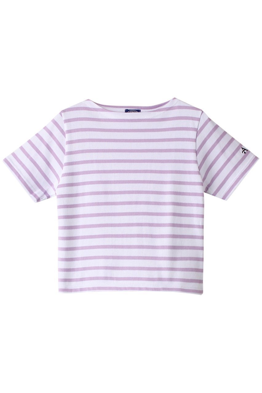 【マルティニーク/martinique】のArmor-luxショートカットソー インテリア・キッズ・メンズ・レディースファッション・服の通販 founy(ファニー) 　ファッション　Fashion　レディースファッション　Fashion for Women　トップス・カットソー　Cut & Sew Tops　シャツ・ブラウス・オフィスカジュアル　Elegant Blouses & Button-Ups　ロングTシャツ・Tシャツ　Longline T-Shirts & Tees　カットソー・ベーシックTシャツ　Cut-and-Sewn Tops / Stretch Tees & Basics　カットソー　Cut and Sewn Top　コンパクト　Compact, Small Size　ショート　Short, Short Length　シンプル　Simple, Minimal　スリーブ　Sleeve, Long Sleeve / Short Sleeve　パープル|ID: prp329100004607182 ipo3291000000032886805