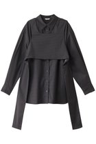 【クラネ/CLANE】のBUSITER SET CHECK SHIRT シャツ 人気、トレンドファッション・服の通販 founy(ファニー) ファッション Fashion レディースファッション Fashion for Women トップス・カットソー Cut & Sew Tops シャツ・ブラウス・オフィスカジュアル Elegant Blouses & Button-Ups ギンガム Gingham, Gingham Fabric スリーブ Sleeve, Long Sleeve / Short Sleeve チェック Check, Plaid, Tartan ビスチェ Bustier, Corset Top リボン Ribbon, Bow ロング Long, Long-Length thumbnail GRAY|ID: prp329100004607192 ipo3291000000032887078