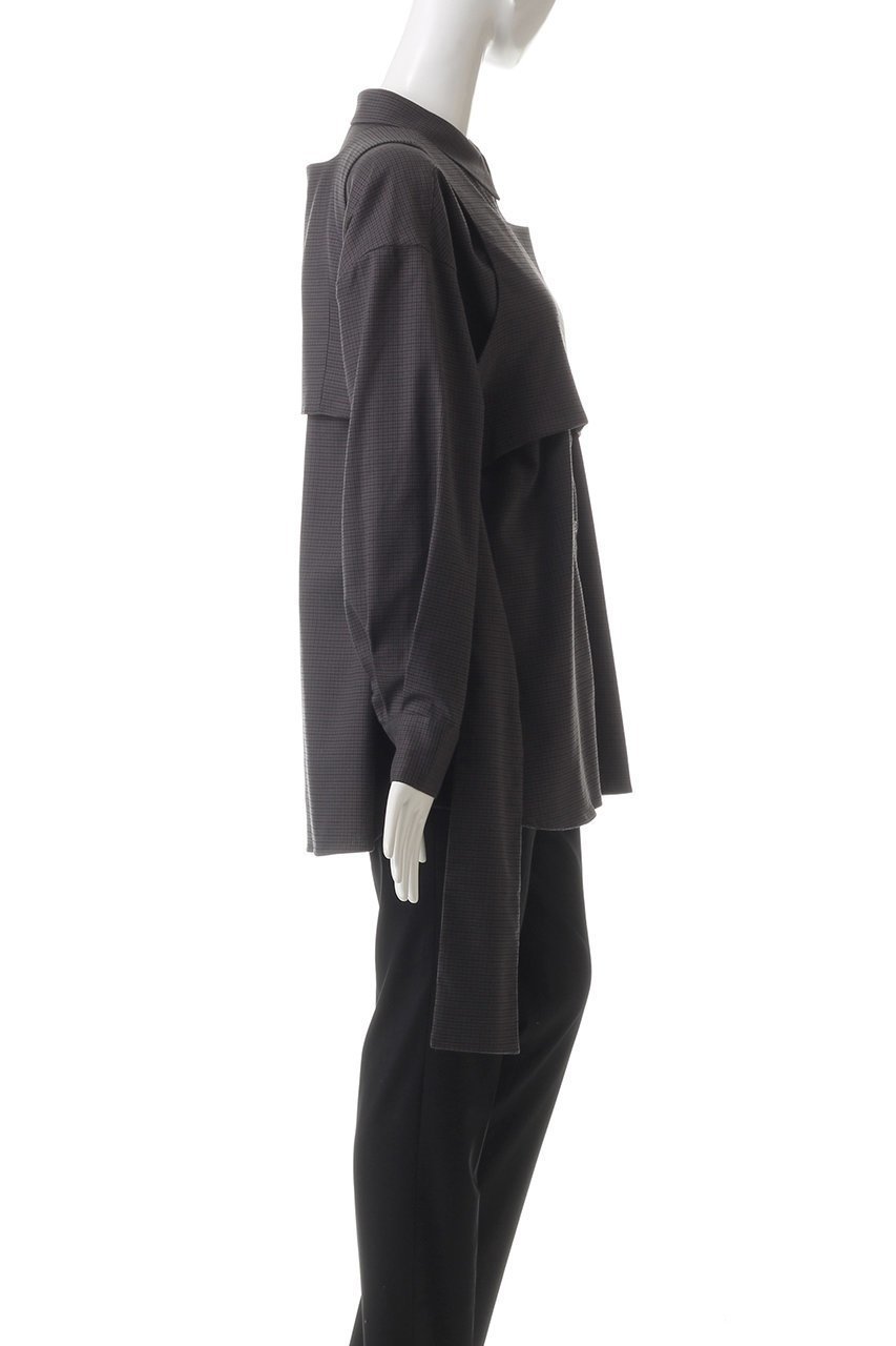 【クラネ/CLANE】のBUSITER SET CHECK SHIRT シャツ 人気、トレンドファッション・服の通販 founy(ファニー) 　ファッション　Fashion　レディースファッション　Fashion for Women　トップス・カットソー　Cut & Sew Tops　シャツ・ブラウス・オフィスカジュアル　Elegant Blouses & Button-Ups　ギンガム　Gingham, Gingham Fabric　スリーブ　Sleeve, Long Sleeve / Short Sleeve　チェック　Check, Plaid, Tartan　ビスチェ　Bustier, Corset Top　リボン　Ribbon, Bow　ロング　Long, Long-Length　other-3|ID: prp329100004607192 ipo3291000000032887088