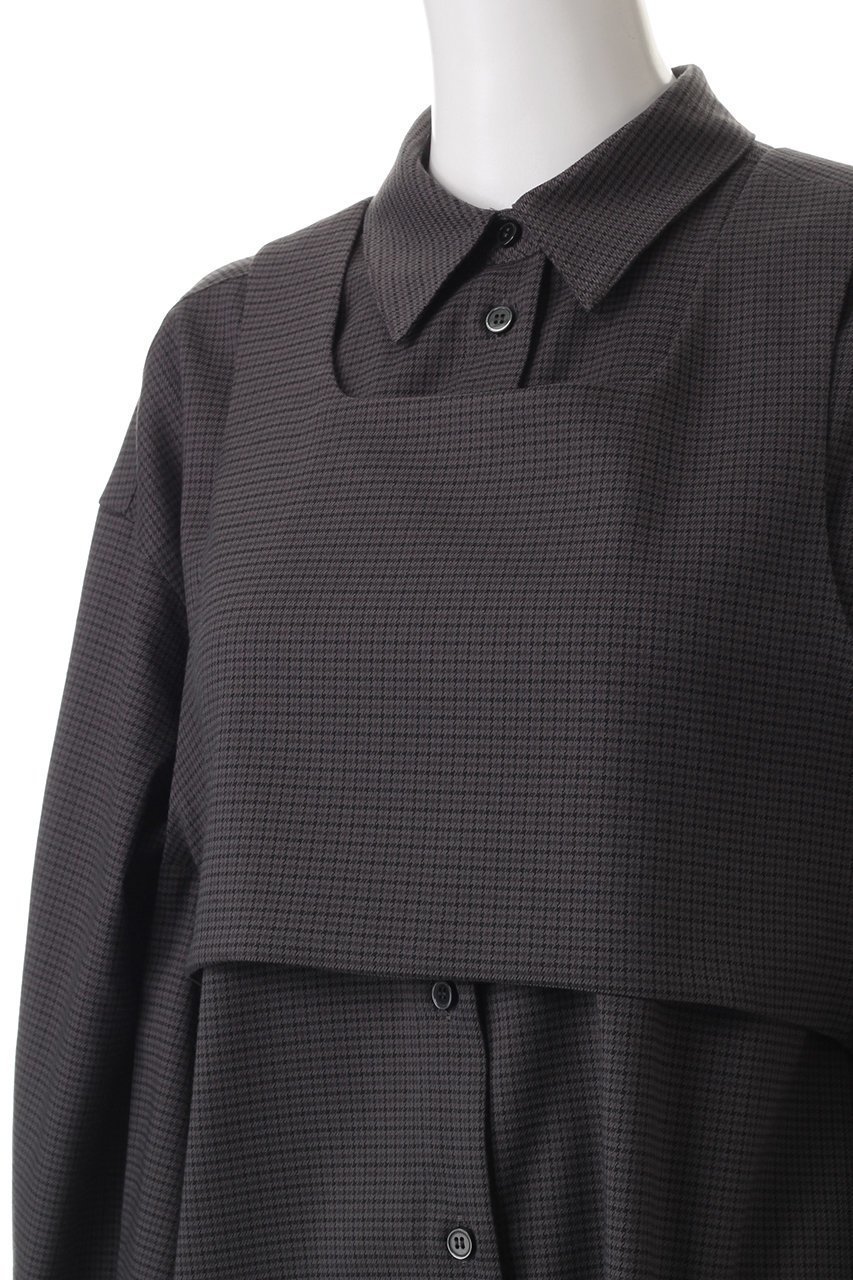 【クラネ/CLANE】のBUSITER SET CHECK SHIRT シャツ 人気、トレンドファッション・服の通販 founy(ファニー) 　ファッション　Fashion　レディースファッション　Fashion for Women　トップス・カットソー　Cut & Sew Tops　シャツ・ブラウス・オフィスカジュアル　Elegant Blouses & Button-Ups　ギンガム　Gingham, Gingham Fabric　スリーブ　Sleeve, Long Sleeve / Short Sleeve　チェック　Check, Plaid, Tartan　ビスチェ　Bustier, Corset Top　リボン　Ribbon, Bow　ロング　Long, Long-Length　other-5|ID: prp329100004607192 ipo3291000000032887100