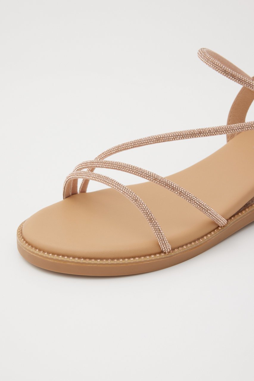 【スタッカート/STACCATO】のプルスコードストラップシャイニーフラット 人気、トレンドファッション・服の通販 founy(ファニー) 　ファッション　Fashion　レディースファッション　Fashion for Women　サンダル　Sandals, Summer Shoes　シューズ　Shoes, Footwear　ジュエリー　Jewelry, Accessories　ストーン　Stone, Gem-Like　フラット　Flat, Flat Shoes　ラグジュアリー　Luxury, Elegant　人気　Popular, Best Seller　夏　Summer　other-7|ID: prp329100004607203 ipo3291000000034940832