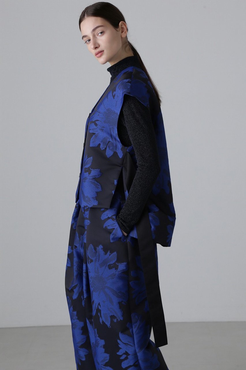 【アドーア/ADORE】のボタニカルジャガードブラウス 人気、トレンドファッション・服の通販 founy(ファニー) 　ファッション　Fashion　レディースファッション　Fashion for Women　トップス・カットソー　Cut & Sew Tops　シャツ・ブラウス・オフィスカジュアル　Elegant Blouses & Button-Ups　ショート　Short, Short Length　ジャカード／ジャガード　Jacquard, Woven Pattern　スリーブ　Sleeve, Long Sleeve / Short Sleeve　セットアップ　Set-Up, Coordinated Outfit　フラワー　Flower, Floral　ボタニカル　Botanical, Floral Pattern　モチーフ　Motif, Design Theme　エレガント 上品　Elegant　other-2|ID: prp329100004607207 ipo3291000000032887420