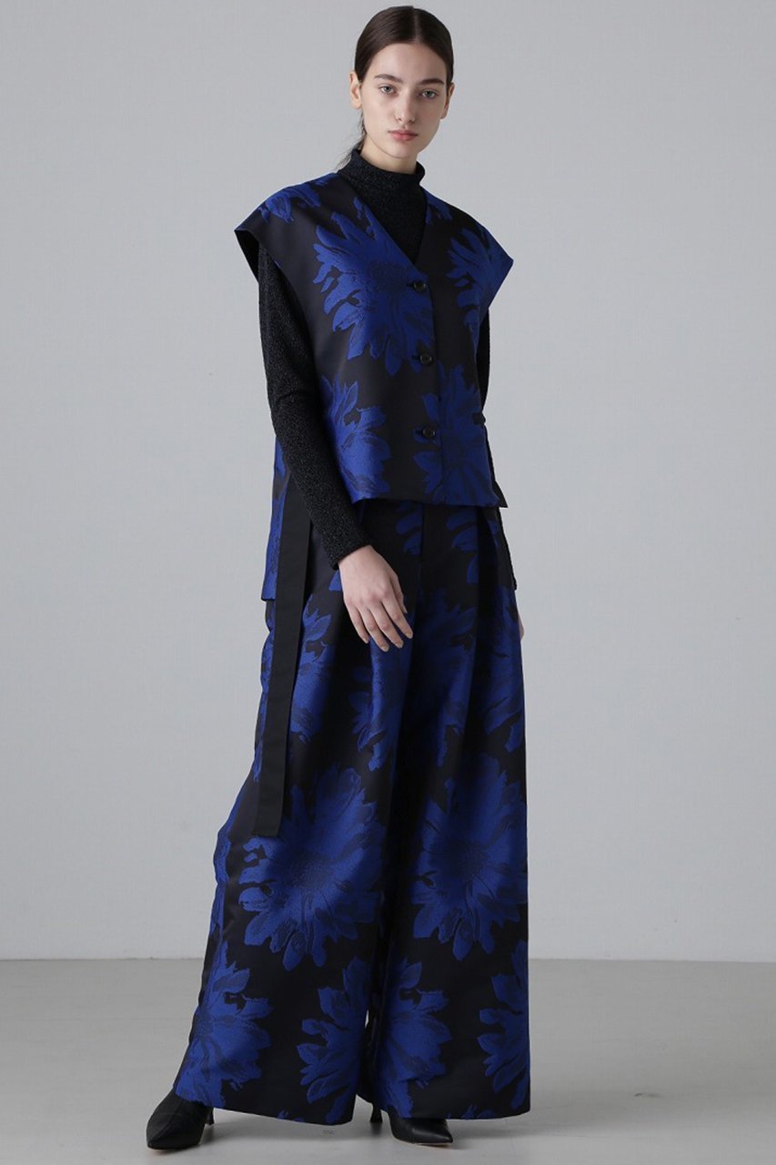 【アドーア/ADORE】のボタニカルジャガードブラウス 人気、トレンドファッション・服の通販 founy(ファニー) 　ファッション　Fashion　レディースファッション　Fashion for Women　トップス・カットソー　Cut & Sew Tops　シャツ・ブラウス・オフィスカジュアル　Elegant Blouses & Button-Ups　ショート　Short, Short Length　ジャカード／ジャガード　Jacquard, Woven Pattern　スリーブ　Sleeve, Long Sleeve / Short Sleeve　セットアップ　Set-Up, Coordinated Outfit　フラワー　Flower, Floral　ボタニカル　Botanical, Floral Pattern　モチーフ　Motif, Design Theme　エレガント 上品　Elegant　other-8|ID: prp329100004607207 ipo3291000000035783412