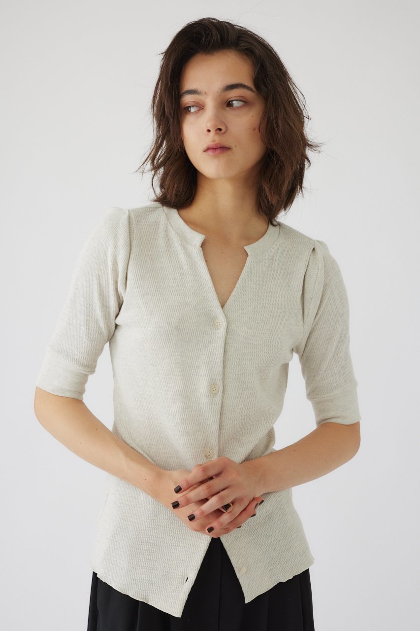 【リムアーク/RIM.ARK】のHalf sleeve thermal tops/トップス 人気、トレンドファッション・服の通販 founy(ファニー) 　ファッション　Fashion　レディースファッション　Fashion for Women　トップス・カットソー　Cut & Sew Tops　シャツ・ブラウス・オフィスカジュアル　Elegant Blouses & Button-Ups　ロングTシャツ・Tシャツ　Longline T-Shirts & Tees　カットソー・ベーシックTシャツ　Cut-and-Sewn Tops / Stretch Tees & Basics　スリーブ　Sleeve, Long Sleeve / Short Sleeve　ハーフ　Half, Half-Length　リラックス　Relax, Relaxed Fit　ロング　Long, Long-Length　other-5|ID: prp329100004607210 ipo3291000000032887491