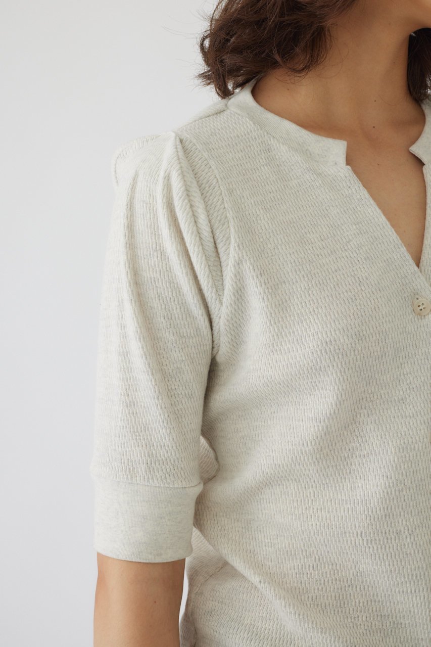 【リムアーク/RIM.ARK】のHalf sleeve thermal tops/トップス 人気、トレンドファッション・服の通販 founy(ファニー) 　ファッション　Fashion　レディースファッション　Fashion for Women　トップス・カットソー　Cut & Sew Tops　シャツ・ブラウス・オフィスカジュアル　Elegant Blouses & Button-Ups　ロングTシャツ・Tシャツ　Longline T-Shirts & Tees　カットソー・ベーシックTシャツ　Cut-and-Sewn Tops / Stretch Tees & Basics　スリーブ　Sleeve, Long Sleeve / Short Sleeve　ハーフ　Half, Half-Length　リラックス　Relax, Relaxed Fit　ロング　Long, Long-Length　other-7|ID: prp329100004607210 ipo3291000000032887501