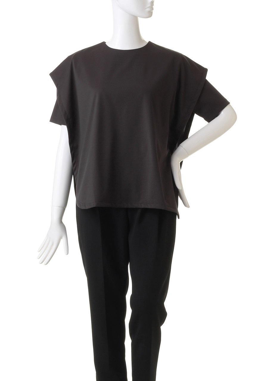 【リムアーク/RIM.ARK】のLayered square cut tops/トップス 人気、トレンドファッション・服の通販 founy(ファニー) 　ファッション　Fashion　レディースファッション　Fashion for Women　トップス・カットソー　Cut & Sew Tops　シャツ・ブラウス・オフィスカジュアル　Elegant Blouses & Button-Ups　ロングTシャツ・Tシャツ　Longline T-Shirts & Tees　カットソー・ベーシックTシャツ　Cut-and-Sewn Tops / Stretch Tees & Basics　カットソー　Cut and Sewn Top　ショート　Short, Short Length　スリーブ　Sleeve, Long Sleeve / Short Sleeve　ドッキング　Docking, Mixed Material　ドレープ　Drape, Draping Fabric　リラックス　Relax, Relaxed Fit　夏　Summer　other-2|ID: prp329100004607216 ipo3291000000032887650