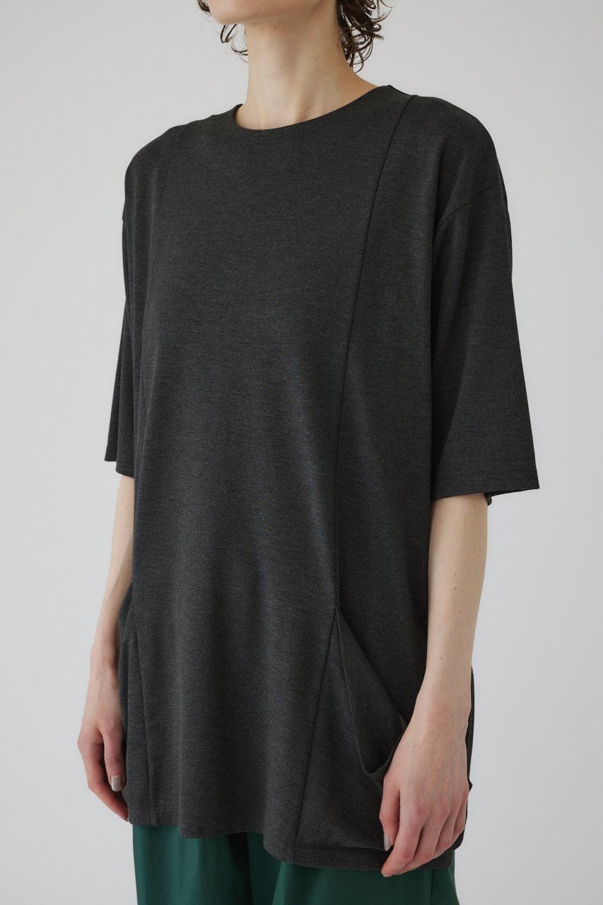 【リムアーク/RIM.ARK】のDrape pocket cut tops/トップス 人気、トレンドファッション・服の通販 founy(ファニー) 　ファッション　Fashion　レディースファッション　Fashion for Women　トップス・カットソー　Cut & Sew Tops　シャツ・ブラウス・オフィスカジュアル　Elegant Blouses & Button-Ups　ロングTシャツ・Tシャツ　Longline T-Shirts & Tees　カットソー・ベーシックTシャツ　Cut-and-Sewn Tops / Stretch Tees & Basics　ショート　Short, Short Length　スリーブ　Sleeve, Long Sleeve / Short Sleeve　バランス　Balance, Style Balance　other-2|ID: prp329100004607217 ipo3291000000032887687