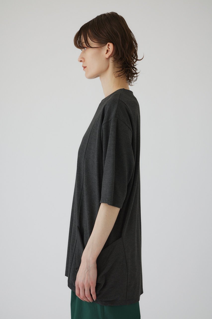 【リムアーク/RIM.ARK】のDrape pocket cut tops/トップス 人気、トレンドファッション・服の通販 founy(ファニー) 　ファッション　Fashion　レディースファッション　Fashion for Women　トップス・カットソー　Cut & Sew Tops　シャツ・ブラウス・オフィスカジュアル　Elegant Blouses & Button-Ups　ロングTシャツ・Tシャツ　Longline T-Shirts & Tees　カットソー・ベーシックTシャツ　Cut-and-Sewn Tops / Stretch Tees & Basics　ショート　Short, Short Length　スリーブ　Sleeve, Long Sleeve / Short Sleeve　バランス　Balance, Style Balance　other-3|ID: prp329100004607217 ipo3291000000032887692