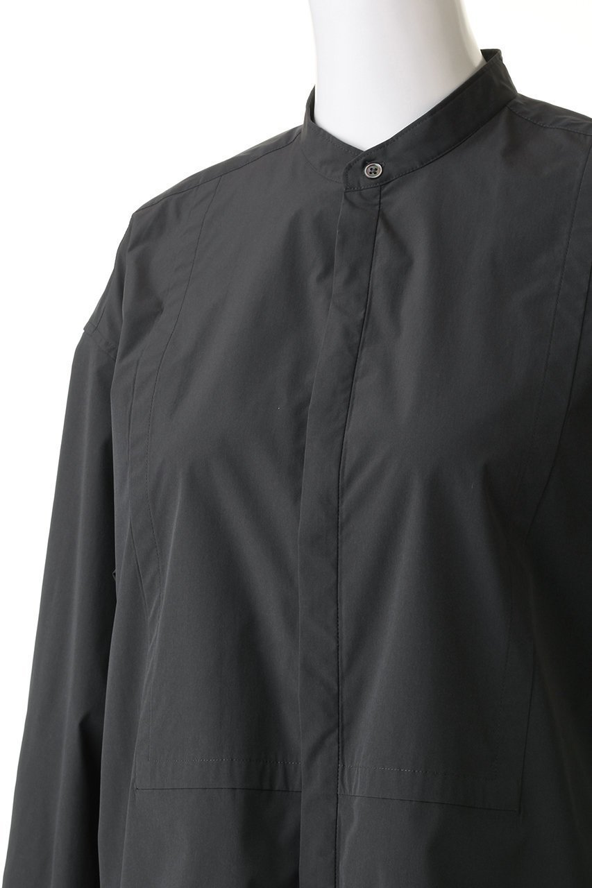 【エリオポール/heliopole】のバンドカラーシャツ 人気、トレンドファッション・服の通販 founy(ファニー) 　ファッション　Fashion　レディースファッション　Fashion for Women　トップス・カットソー　Cut & Sew Tops　シャツ・ブラウス・オフィスカジュアル　Elegant Blouses & Button-Ups　シンプル　Simple, Minimal　ストレッチ　Stretch, Stretchy Fabric　スリーブ　Sleeve, Long Sleeve / Short Sleeve　ロング　Long, Long-Length　other-5|ID: prp329100004607221 ipo3291000000032887748