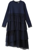 【マリリンムーン/MARILYN MOON】のドットチュールラッフルカットソーワンピース 人気、トレンドファッション・服の通販 founy(ファニー) ファッション Fashion レディースファッション Fashion for Women ワンピース Dresses チュニック Tunic Tops & Dresses アシンメトリー Asymmetrical Style カットソー Cut and Sewn Top シアー Sheer, See-Through チュニック Tunic, Long Top チュール Tulip, Tulip Motif ランダム Random, Irregular ロング Long, Long-Length |ID:prp329100004607227