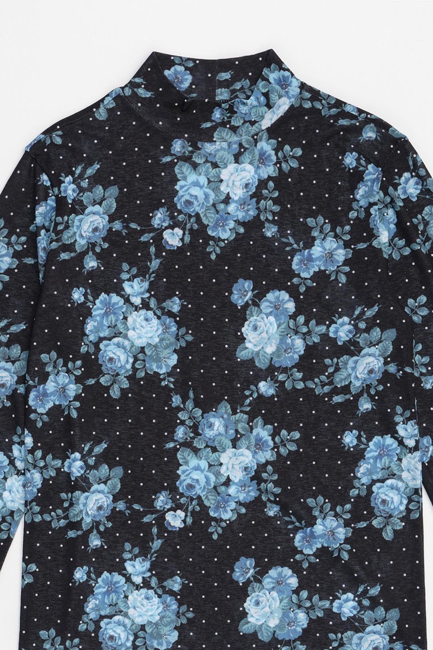 【メゾンスペシャル/MAISON SPECIAL】のFlower Dot Turtle High Neck Tops/フラワードットタートルハイネックトップス 人気、トレンドファッション・服の通販 founy(ファニー) 　ファッション　Fashion　レディースファッション　Fashion for Women　トップス・カットソー　Cut & Sew Tops　シャツ・ブラウス・オフィスカジュアル　Elegant Blouses & Button-Ups　ロングTシャツ・Tシャツ　Longline T-Shirts & Tees　カットソー・ベーシックTシャツ　Cut-and-Sewn Tops / Stretch Tees & Basics　インナー　Innerwear　スリーブ　Sleeve, Long Sleeve / Short Sleeve　タイツ　Tights, Legwear　プリント　Print, Printed Pattern　ラグジュアリー　Luxury, Elegant　ロング　Long, Long-Length　other-2|ID: prp329100004607228 ipo3291000000032887918