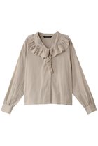 【ミズイロ インド/mizuiro ind】のfrill collar shirt シャツ beige|ID: prp329100004607236 ipo3291000000032888065