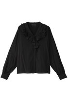 【ミズイロ インド/mizuiro ind】のfrill collar shirt シャツ black|ID: prp329100004607236 ipo3291000000032888072