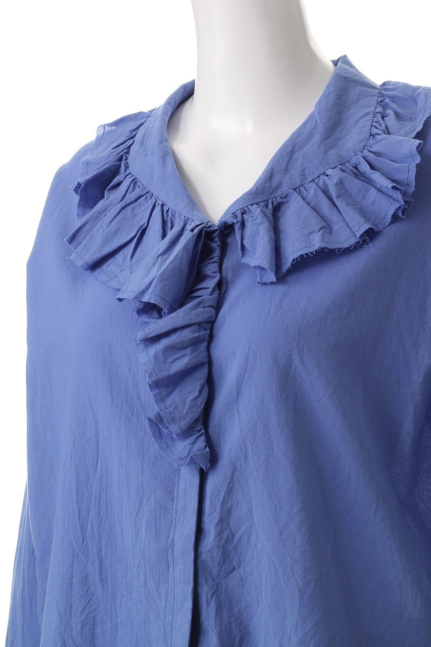 【ミズイロ インド/mizuiro ind】のfrill collar shirt シャツ 人気、トレンドファッション・服の通販 founy(ファニー) 　ファッション　Fashion　レディースファッション　Fashion for Women　トップス・カットソー　Cut & Sew Tops　シャツ・ブラウス・オフィスカジュアル　Elegant Blouses & Button-Ups　スリーブ　Sleeve, Long Sleeve / Short Sleeve　ダウン　Down, Puffer　デニム　Denim, Jeans Material　フリル　Frill, Ruffle　フレア　Flare, Flared　ロング　Long, Long-Length　other-5|ID: prp329100004607236 ipo3291000000032888085