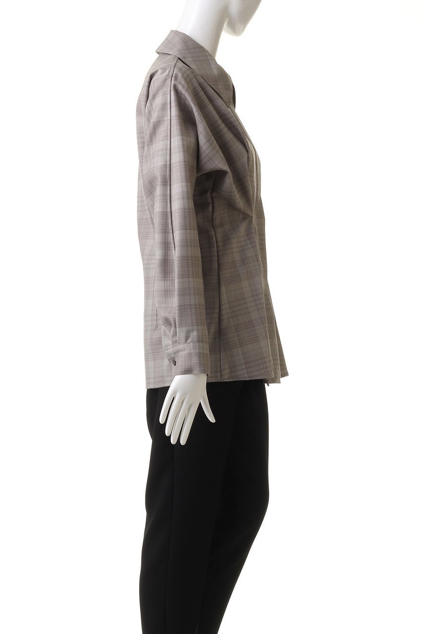 【シーオール/SEEALL】のチェック タック シャツ 人気、トレンドファッション・服の通販 founy(ファニー) 　ファッション　Fashion　レディースファッション　Fashion for Women　トップス・カットソー　Cut & Sew Tops　シャツ・ブラウス・オフィスカジュアル　Elegant Blouses & Button-Ups　スリーブ　Sleeve, Long Sleeve / Short Sleeve　チェック　Check, Plaid, Tartan　ロング　Long, Long-Length　エレガント 上品　Elegant　other-3|ID: prp329100004607237 ipo3291000000032888126