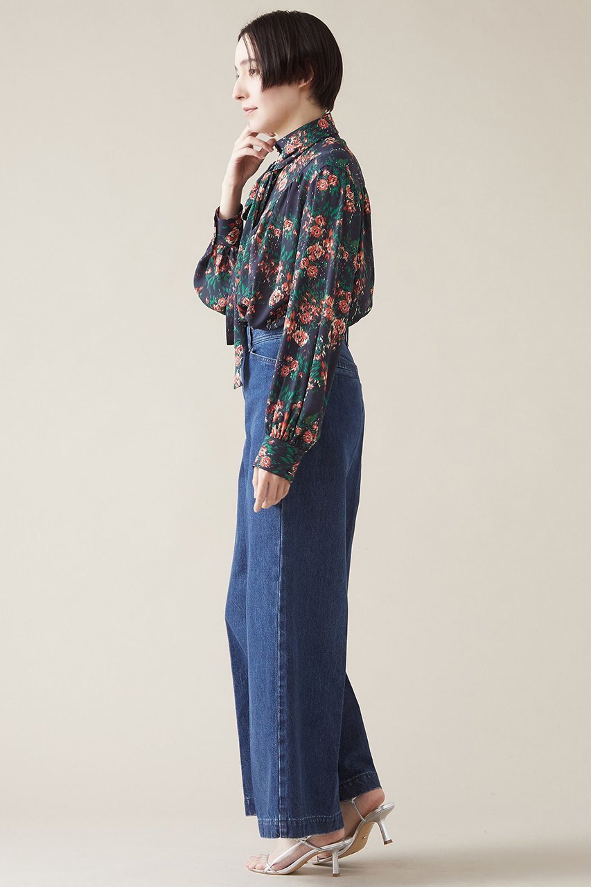 【マルティニーク/martinique】のボウタイブラウス 人気、トレンドファッション・服の通販 founy(ファニー) 　ファッション　Fashion　レディースファッション　Fashion for Women　トップス・カットソー　Cut & Sew Tops　シャツ・ブラウス・オフィスカジュアル　Elegant Blouses & Button-Ups　ギャザー　Gathered, Ruffled　クラシック　Classic, Timeless Style　スリーブ　Sleeve, Long Sleeve / Short Sleeve　ハイネック　High Neck, Mock Neck　フラワー　Flower, Floral　フロント　Front, Front Design　プリント　Print, Printed Pattern　ロング　Long, Long-Length　other-4|ID: prp329100004607240 ipo3291000000032888269