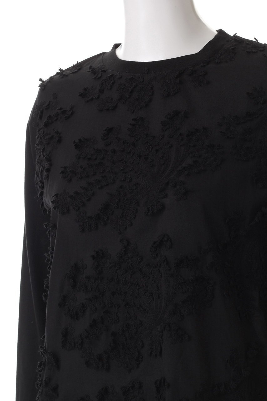 【ミズイロ インド/mizuiro ind】のlace combi crew neck P/O プルオーバー 人気、トレンドファッション・服の通販 founy(ファニー) 　ファッション　Fashion　レディースファッション　Fashion for Women　トップス・カットソー　Cut & Sew Tops　シャツ・ブラウス・オフィスカジュアル　Elegant Blouses & Button-Ups　カジュアルプルオーバー・ニットトップス　Pullovers & Knit Tops / Casual Pullovers　エレガント 上品　Elegant　スリーブ　Sleeve, Long Sleeve / Short Sleeve　フロント　Front, Front Design　レース　Lace, Lace Fabric　ロング　Long, Long-Length　other-5|ID: prp329100004607244 ipo3291000000032888424