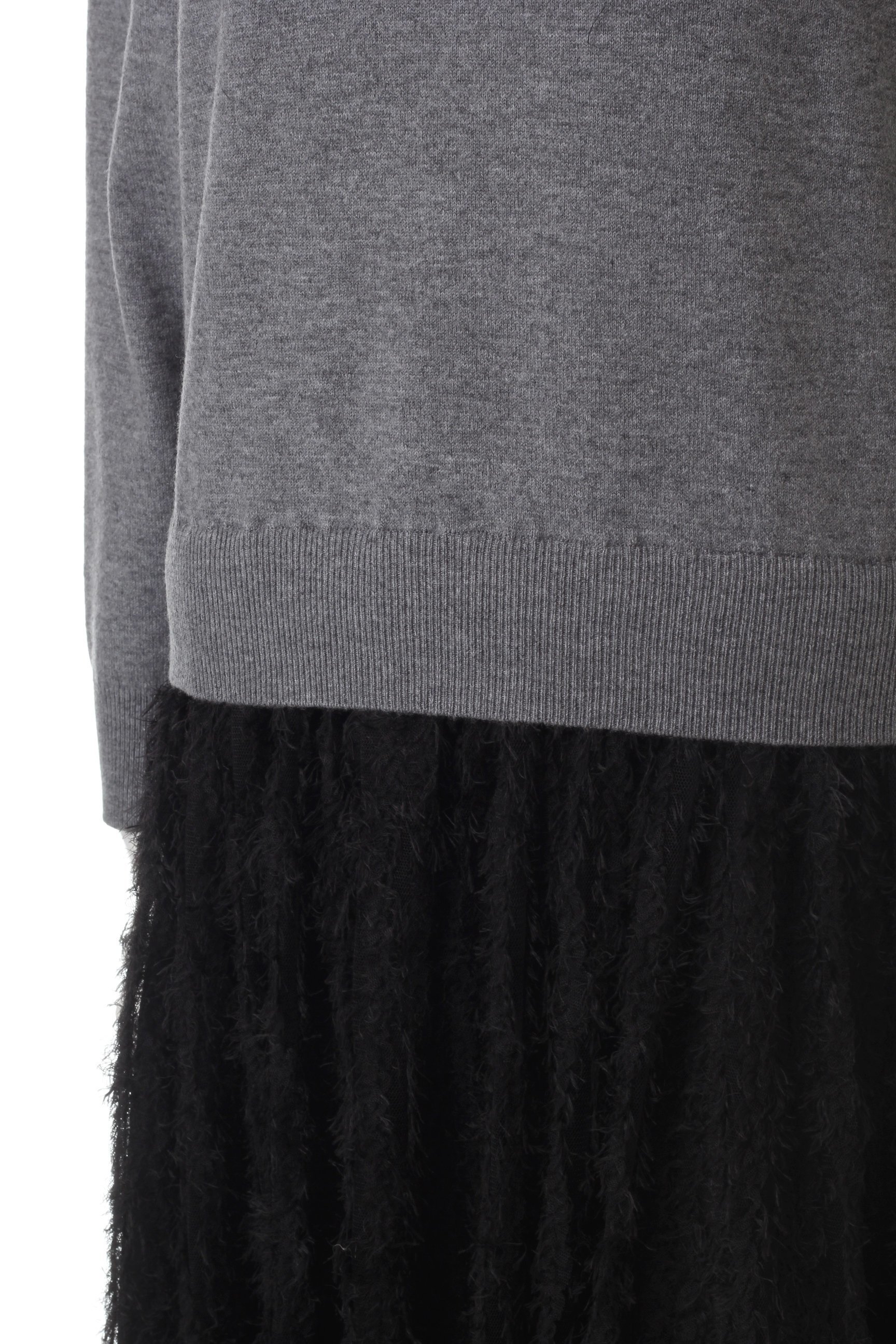 【デザイン ワークス/DESIGN WORKS】のチュールフリルニットワンピース 人気、トレンドファッション・服の通販 founy(ファニー) 　ファッション　Fashion　レディースファッション　Fashion for Women　ワンピース　Dresses　ニットワンピース　Knit Dresses　チュニック　Tunic Tops & Dresses　シアー　Sheer, See-Through　シューズ　Shoes, Footwear　シンプル　Simple, Minimal　チュニック　Tunic, Long Top　ドレス　Dress, One-Piece　パーティ　Party, Party Style　ロング　Long, Long-Length　other-5|ID: prp329100004607246 ipo3291000000034955003