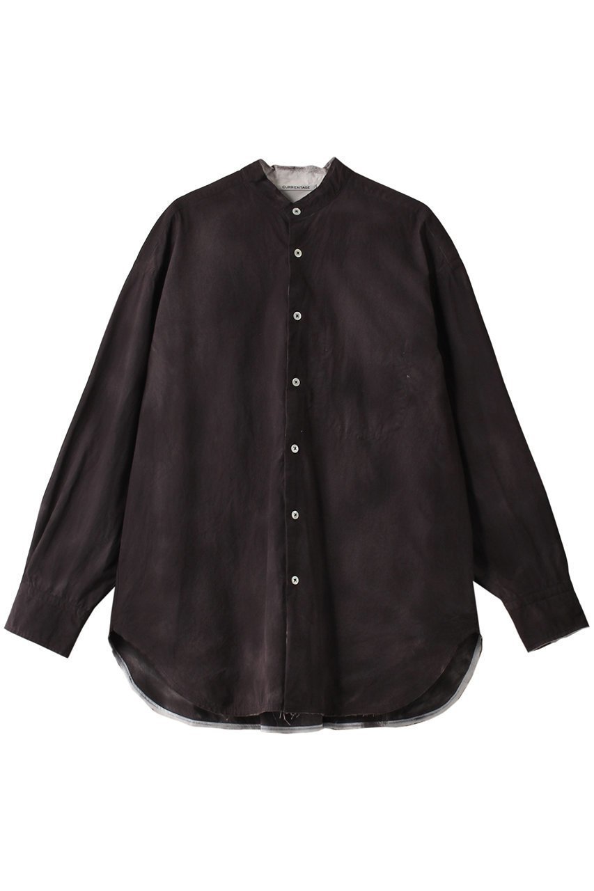 【カレンテージ/CURRENTAGE】のspray dyeing カラーレスシャツ インテリア・キッズ・メンズ・レディースファッション・服の通販 founy(ファニー) 　ファッション　Fashion　レディースファッション　Fashion for Women　トップス・カットソー　Cut & Sew Tops　シャツ・ブラウス・オフィスカジュアル　Elegant Blouses & Button-Ups　ヴィンテージ　Vintage Style　カットオフ　Cut-Off Design　ギャザー　Gathered, Ruffled　クラシック　Classic, Timeless Style　スリーブ　Sleeve, Long Sleeve / Short Sleeve　モダン　Modern, Contemporary　ロング　Long, Long-Length　再入荷　Restock / Back in Stock　ブラック|ID: prp329100004607247 ipo3291000000032888457