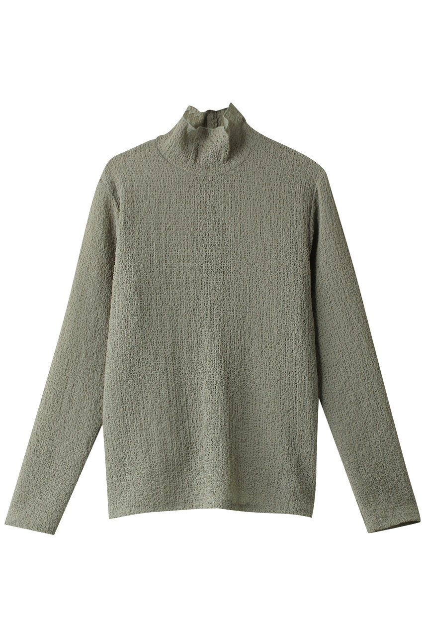 【リムアーク/RIM.ARK】のStretch seersucker tops/トップス インテリア・キッズ・メンズ・レディースファッション・服の通販 founy(ファニー) 　ファッション　Fashion　レディースファッション　Fashion for Women　トップス・カットソー　Cut & Sew Tops　シャツ・ブラウス・オフィスカジュアル　Elegant Blouses & Button-Ups　ロングTシャツ・Tシャツ　Longline T-Shirts & Tees　カットソー・ベーシックTシャツ　Cut-and-Sewn Tops / Stretch Tees & Basics　インナー　Innerwear　シアー　Sheer, See-Through　シンプル　Simple, Minimal　スリーブ　Sleeve, Long Sleeve / Short Sleeve　ロング　Long, Long-Length　ライトカーキ|ID: prp329100004607248 ipo3291000000032888520