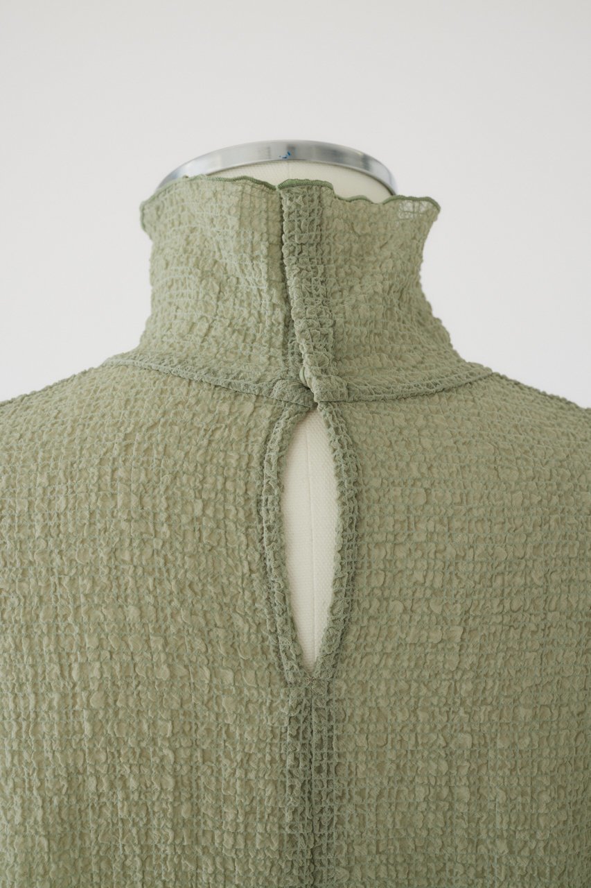 【リムアーク/RIM.ARK】のStretch seersucker tops/トップス 人気、トレンドファッション・服の通販 founy(ファニー) 　ファッション　Fashion　レディースファッション　Fashion for Women　トップス・カットソー　Cut & Sew Tops　シャツ・ブラウス・オフィスカジュアル　Elegant Blouses & Button-Ups　ロングTシャツ・Tシャツ　Longline T-Shirts & Tees　カットソー・ベーシックTシャツ　Cut-and-Sewn Tops / Stretch Tees & Basics　インナー　Innerwear　シアー　Sheer, See-Through　シンプル　Simple, Minimal　スリーブ　Sleeve, Long Sleeve / Short Sleeve　ロング　Long, Long-Length　other-8|ID: prp329100004607248 ipo3291000000032888546
