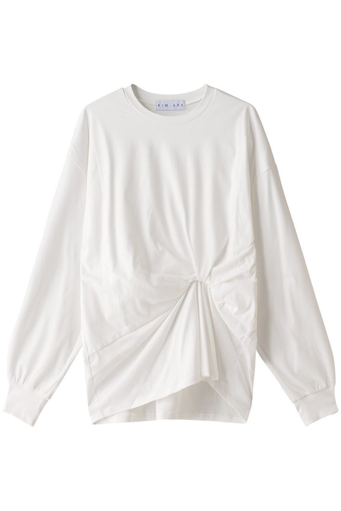 【リムアーク/RIM.ARK】のFront twist cut tops/トップス インテリア・キッズ・メンズ・レディースファッション・服の通販 founy(ファニー) https://founy.com/ ファッション Fashion レディースファッション Fashion for Women トップス・カットソー Cut & Sew Tops シャツ・ブラウス・オフィスカジュアル Elegant Blouses & Button-Ups レディースパーカー・カジュアルフーディー Casual Hoodies & Sweatshirts ロングTシャツ・Tシャツ Longline T-Shirts & Tees スウェット・クルーネックトップス Sweatshirts & Crewnecks / Relaxed Fit Sweat Tops カットソー・ベーシックTシャツ Cut-and-Sewn Tops / Stretch Tees & Basics おすすめ Recommended / Our Picks スーピマ Supima, Premium Cotton エレガント 上品 Elegant |ID: prp329100004607250 ipo3291000000032888556