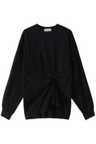 【リムアーク/RIM.ARK】のFront twist cut tops/トップス 人気、トレンドファッション・服の通販 founy(ファニー) ファッション Fashion レディースファッション Fashion for Women トップス・カットソー Cut & Sew Tops シャツ・ブラウス・オフィスカジュアル Elegant Blouses & Button-Ups レディースパーカー・カジュアルフーディー Casual Hoodies & Sweatshirts ロングTシャツ・Tシャツ Longline T-Shirts & Tees スウェット・クルーネックトップス Sweatshirts & Crewnecks / Relaxed Fit Sweat Tops カットソー・ベーシックTシャツ Cut-and-Sewn Tops / Stretch Tees & Basics おすすめ Recommended / Our Picks スーピマ Supima, Premium Cotton エレガント 上品 Elegant thumbnail ブラック|ID: prp329100004607250 ipo3291000000034969193