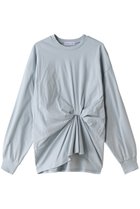 【リムアーク/RIM.ARK】のFront twist cut tops/トップス 人気、トレンドファッション・服の通販 founy(ファニー) ファッション Fashion レディースファッション Fashion for Women トップス・カットソー Cut & Sew Tops シャツ・ブラウス・オフィスカジュアル Elegant Blouses & Button-Ups レディースパーカー・カジュアルフーディー Casual Hoodies & Sweatshirts ロングTシャツ・Tシャツ Longline T-Shirts & Tees スウェット・クルーネックトップス Sweatshirts & Crewnecks / Relaxed Fit Sweat Tops カットソー・ベーシックTシャツ Cut-and-Sewn Tops / Stretch Tees & Basics おすすめ Recommended / Our Picks スーピマ Supima, Premium Cotton エレガント 上品 Elegant thumbnail ライトブルー|ID: prp329100004607250 ipo3291000000034969195