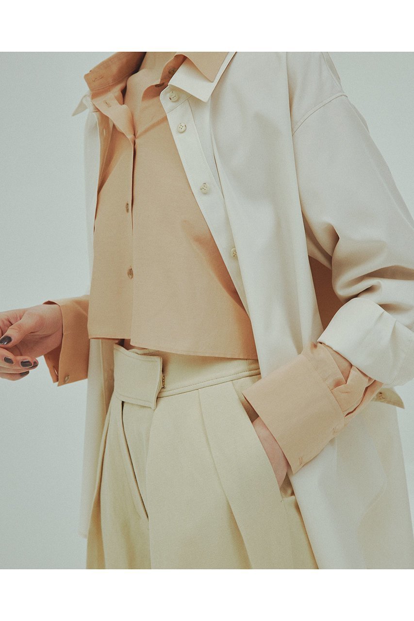 【ウーア/Uhr】のダブルシャツ 人気、トレンドファッション・服の通販 founy(ファニー) 　ファッション　Fashion　レディースファッション　Fashion for Women　トップス・カットソー　Cut & Sew Tops　シャツ・ブラウス・オフィスカジュアル　Elegant Blouses & Button-Ups　なめらか　Smooth, Silky Texture　ショート　Short, Short Length　スリーブ　Sleeve, Long Sleeve / Short Sleeve　ダブル　Double, Double-Breasted　ロング　Long, Long-Length　other-8|ID: prp329100004607255 ipo3291000000034955904