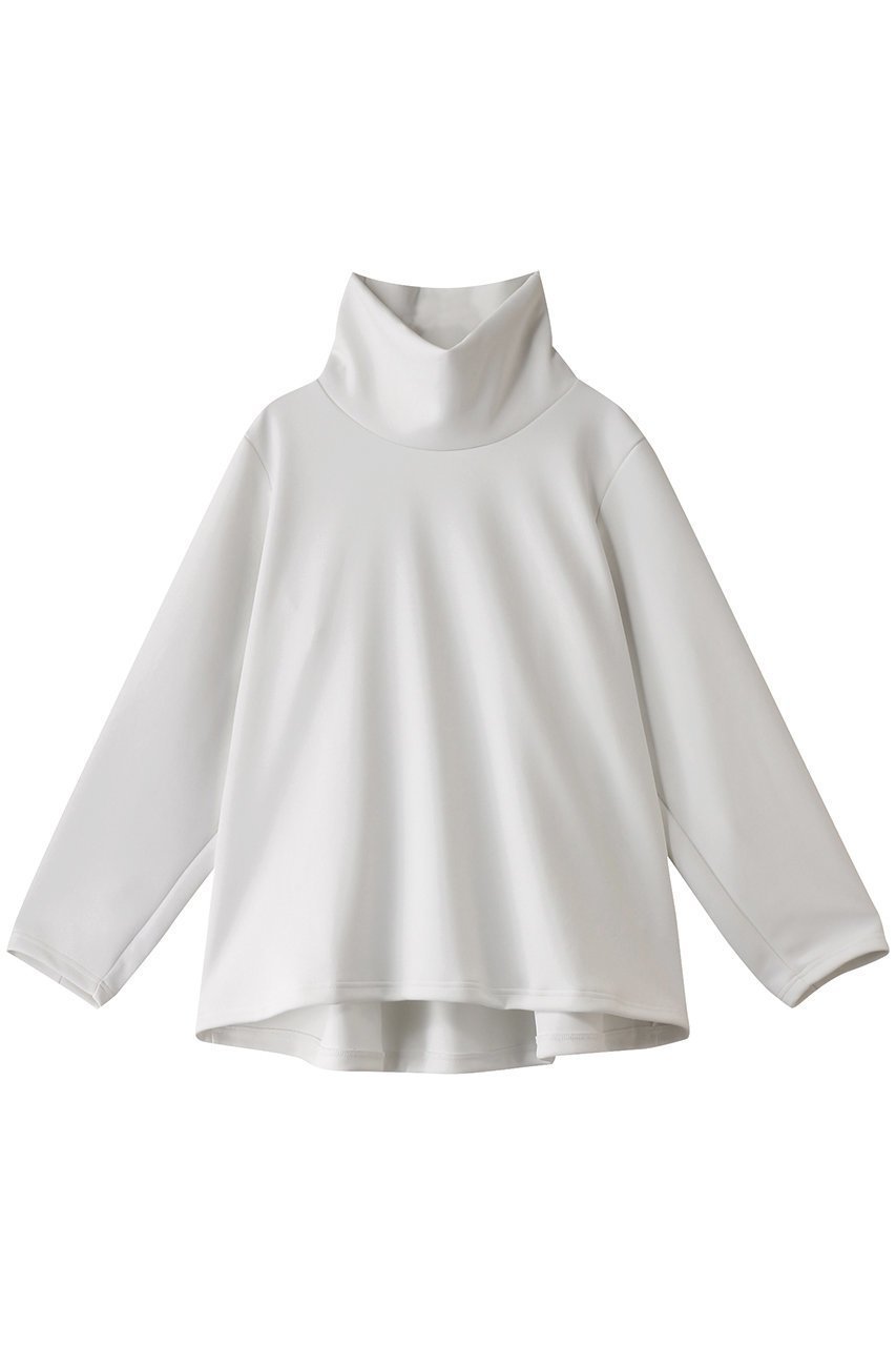 【ミディウミソリッド/MIDIUMISOLID】のdouble-knit h/neck long PO.R プルオーバー(RELAX) インテリア・キッズ・メンズ・レディースファッション・服の通販 founy(ファニー) 　ファッション　Fashion　レディースファッション　Fashion for Women　トップス・カットソー　Cut & Sew Tops　ニット　Knit Tops & Sweaters　シャツ・ブラウス・オフィスカジュアル　Elegant Blouses & Button-Ups　ロングTシャツ・Tシャツ　Longline T-Shirts & Tees　カジュアルプルオーバー・ニットトップス　Pullovers & Knit Tops / Casual Pullovers　カットソー・ベーシックTシャツ　Cut-and-Sewn Tops / Stretch Tees & Basics　シンプル　Simple, Minimal　スリーブ　Sleeve, Long Sleeve / Short Sleeve　ドレープ　Drape, Draping Fabric　ハイネック　High Neck, Mock Neck　フレア　Flare, Flared　ルーズ　Loose, Oversized　ロング　Long, Long-Length　off white|ID: prp329100004607264 ipo3291000000032889185