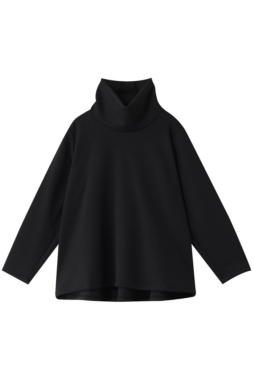 【ミディウミソリッド/MIDIUMISOLID】のdouble-knit h/neck long PO.R プルオーバー(RELAX) インテリア・キッズ・メンズ・レディースファッション・服の通販 founy(ファニー) 　ファッション　Fashion　レディースファッション　Fashion for Women　トップス・カットソー　Cut & Sew Tops　ニット　Knit Tops & Sweaters　シャツ・ブラウス・オフィスカジュアル　Elegant Blouses & Button-Ups　ロングTシャツ・Tシャツ　Longline T-Shirts & Tees　カジュアルプルオーバー・ニットトップス　Pullovers & Knit Tops / Casual Pullovers　カットソー・ベーシックTシャツ　Cut-and-Sewn Tops / Stretch Tees & Basics　シンプル　Simple, Minimal　スリーブ　Sleeve, Long Sleeve / Short Sleeve　ドレープ　Drape, Draping Fabric　ハイネック　High Neck, Mock Neck　フレア　Flare, Flared　ルーズ　Loose, Oversized　ロング　Long, Long-Length　black|ID: prp329100004607264 ipo3291000000032889195