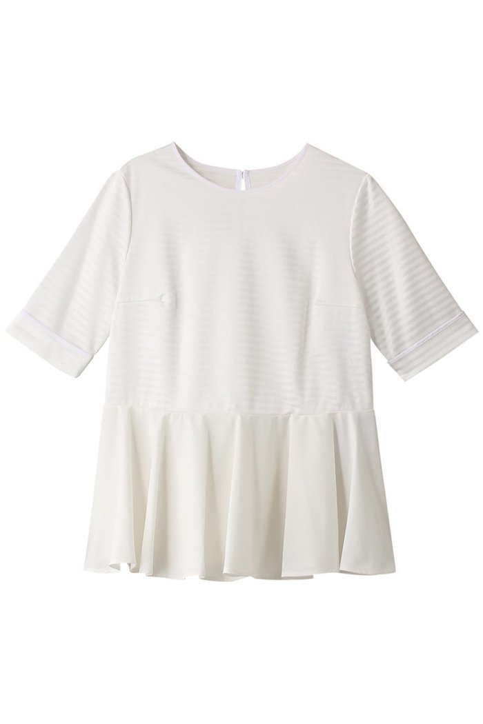【アナイ/ANAYI】のボーダーサテンペプラムプルオーバー インテリア・キッズ・メンズ・レディースファッション・服の通販 founy(ファニー) https://founy.com/ ファッション Fashion レディースファッション Fashion for Women トップス・カットソー Cut & Sew Tops シャツ・ブラウス・オフィスカジュアル Elegant Blouses & Button-Ups ロングTシャツ・Tシャツ Longline T-Shirts & Tees カジュアルプルオーバー・ニットトップス Pullovers & Knit Tops / Casual Pullovers カットソー・ベーシックTシャツ Cut-and-Sewn Tops / Stretch Tees & Basics なめらか Smooth, Silky Texture ショート Short, Short Length スリム Slim, Slim Fit スリーブ Sleeve, Long Sleeve / Short Sleeve ペプラム Peplum, Flared Hem ボーダー Border, Stripe エレガント 上品 Elegant |ID: prp329100004607271 ipo3291000000032889437